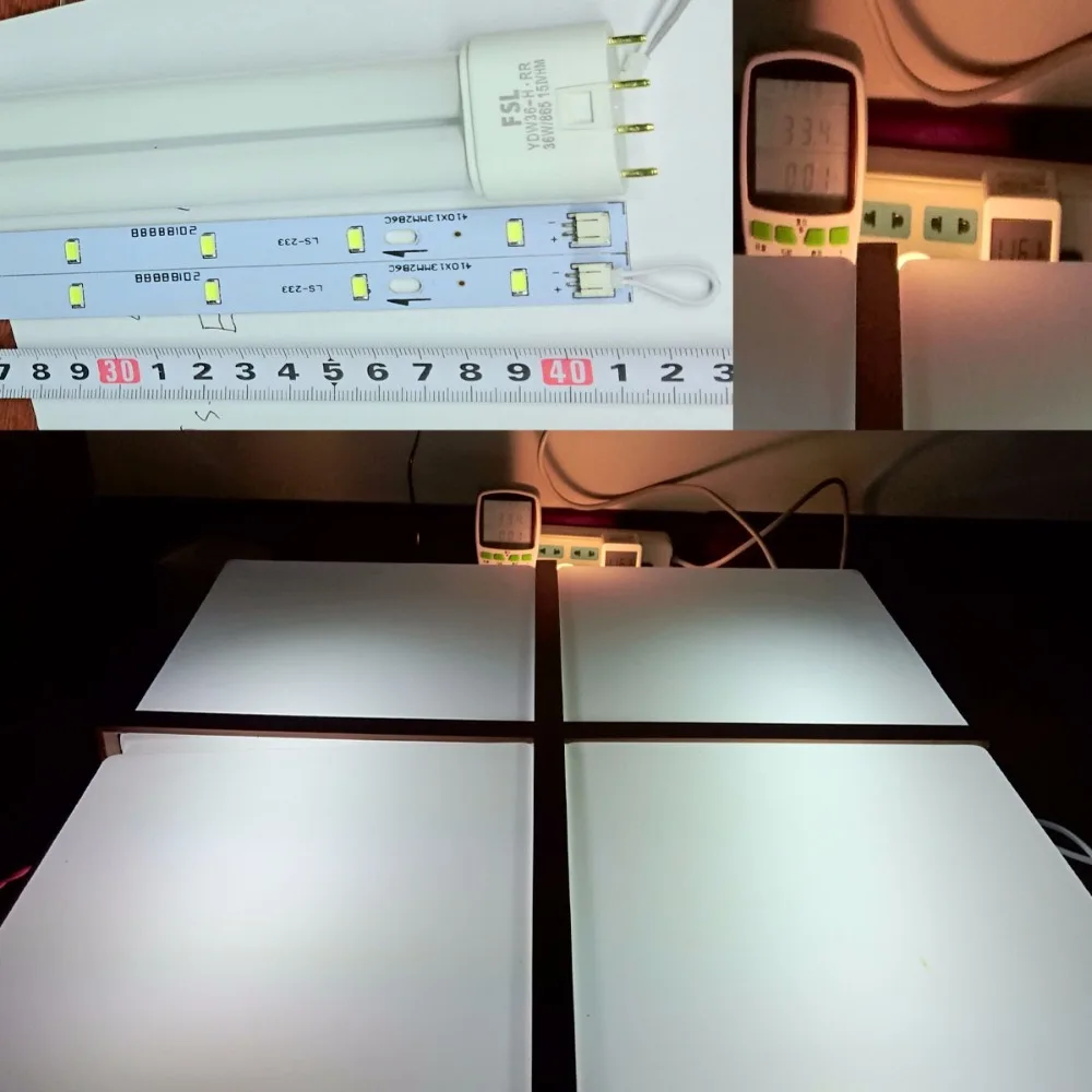 Luzes Led Bar w 2g11 4-pin linear duplo 24 Epistar Led Chips (not Made in China) : Pure 6500k & 3300k Light Emit