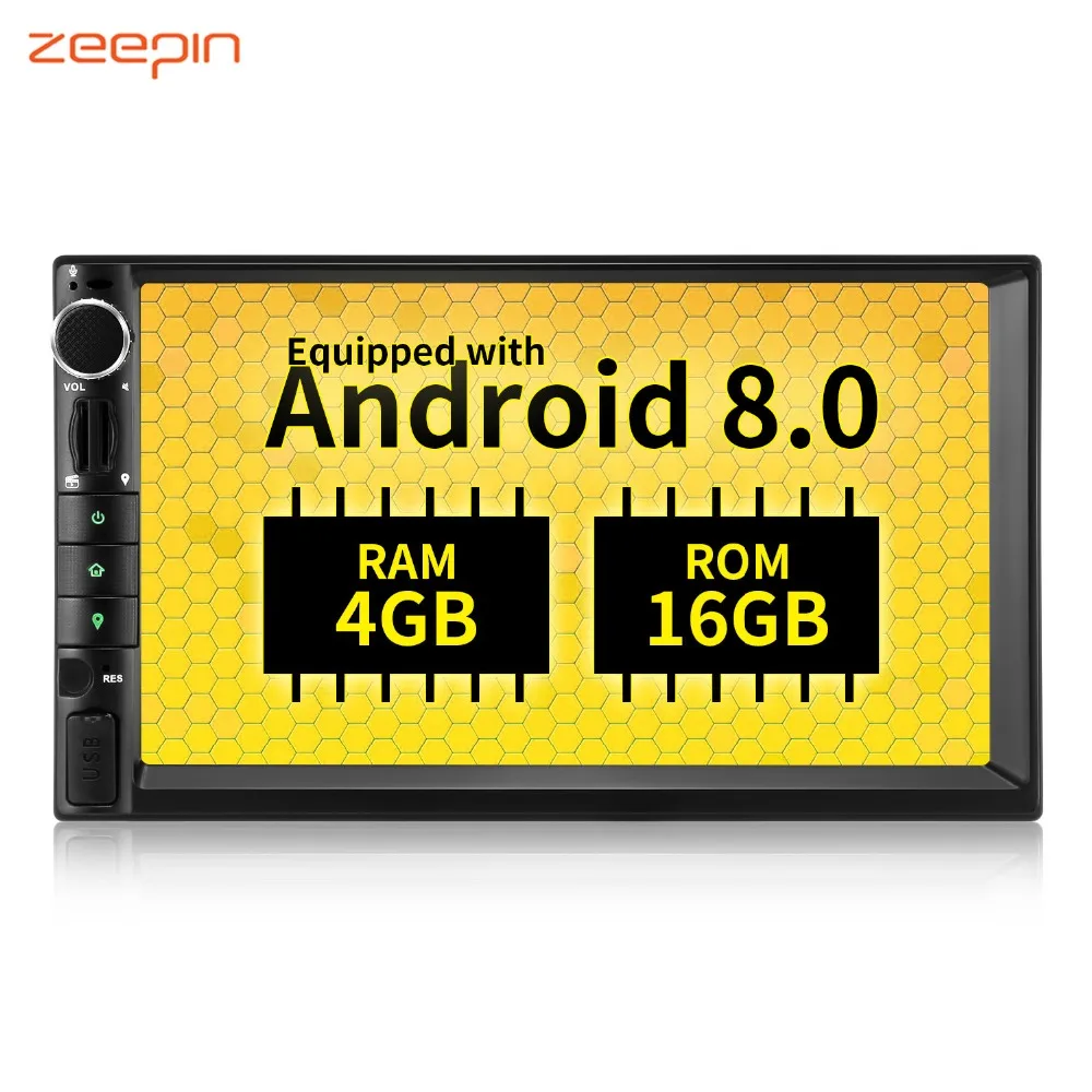 

ZEEPIN Car Multimedia Player Android 8.0 Head Unit Receiver 7-Inch Video Audio Bluetooth Player GPS Voice Guidance OBD Function