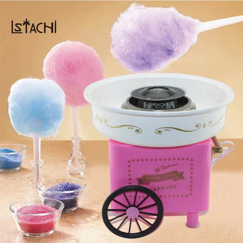 LSTACHi Электрический мини-сладкий cotton candy maker машина ностальгия DIY сахарная вата сахарная машина для подарок для ребенка дети мальчик 220 В