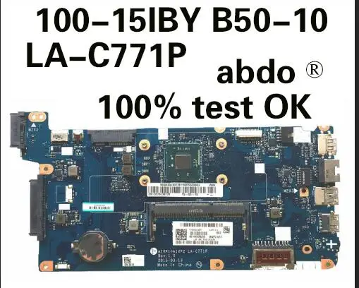 Abdo lenovo 100-15IBY B50-10 AIVP1/AIVP2 LA-C771P Материнская плата ноутбука Процессор 3540 DDR3 Тесты ОК