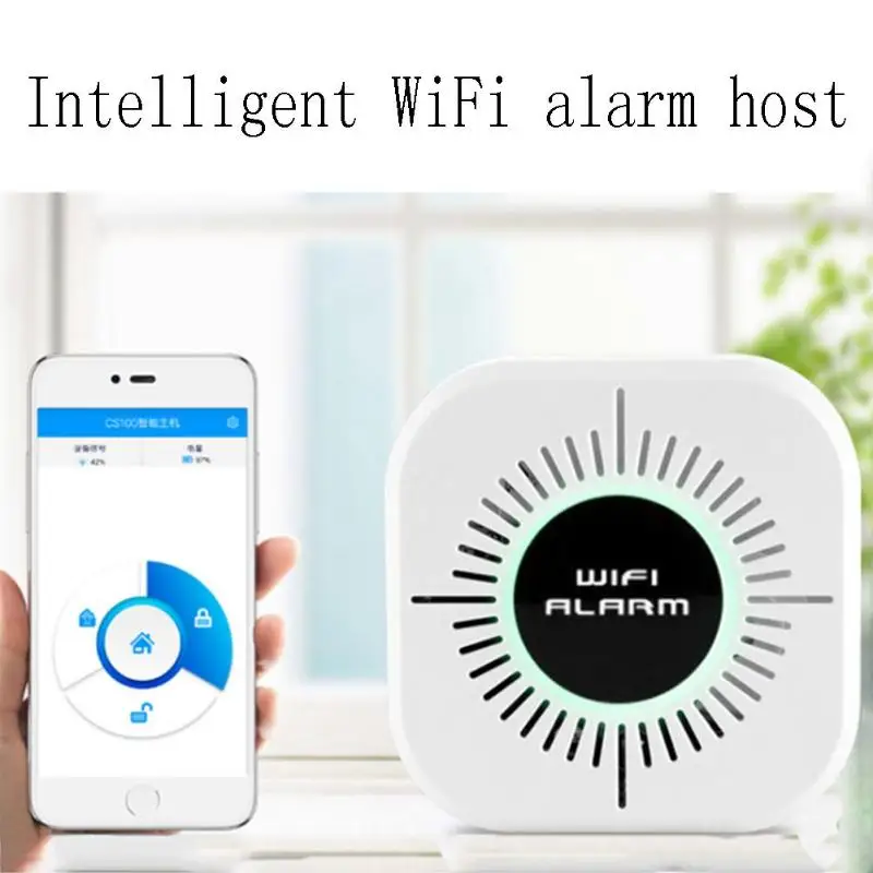 Inteligente WiFi GSM SMS hogar sistema de alarma antirrobo PIR Detector de movimiento APP Sensor de Control alarma Detector de humo alarma nuevo