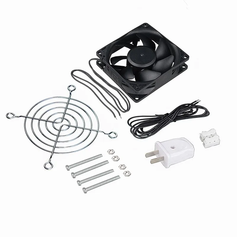 

Gdstime 2Pcs 80mm x 80mm x 25mm AC 110V 220V 240V 3 inch Sleeve fan 8cm 2500RPM 2.5W Plastic Universal Cooling Cooler