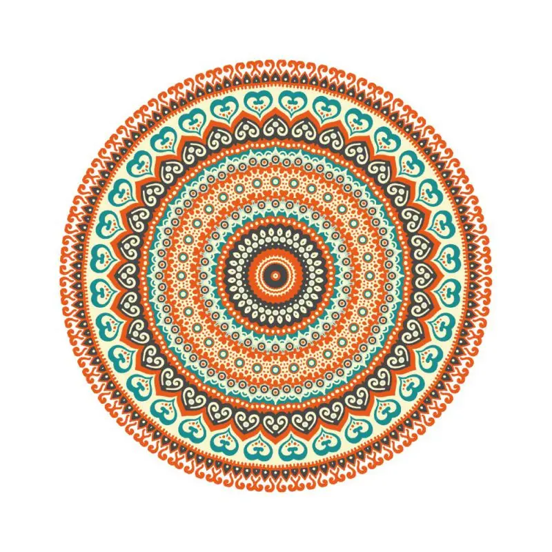 Round Printed Carpets For Living Room