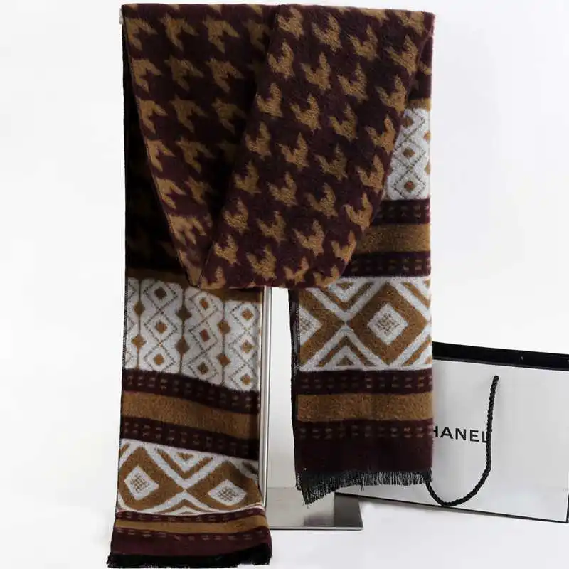 Spring Casual Cashmere Scarf Men Winter Scarf Luxury Brand font b Tartan b font Patchwork Echarpes