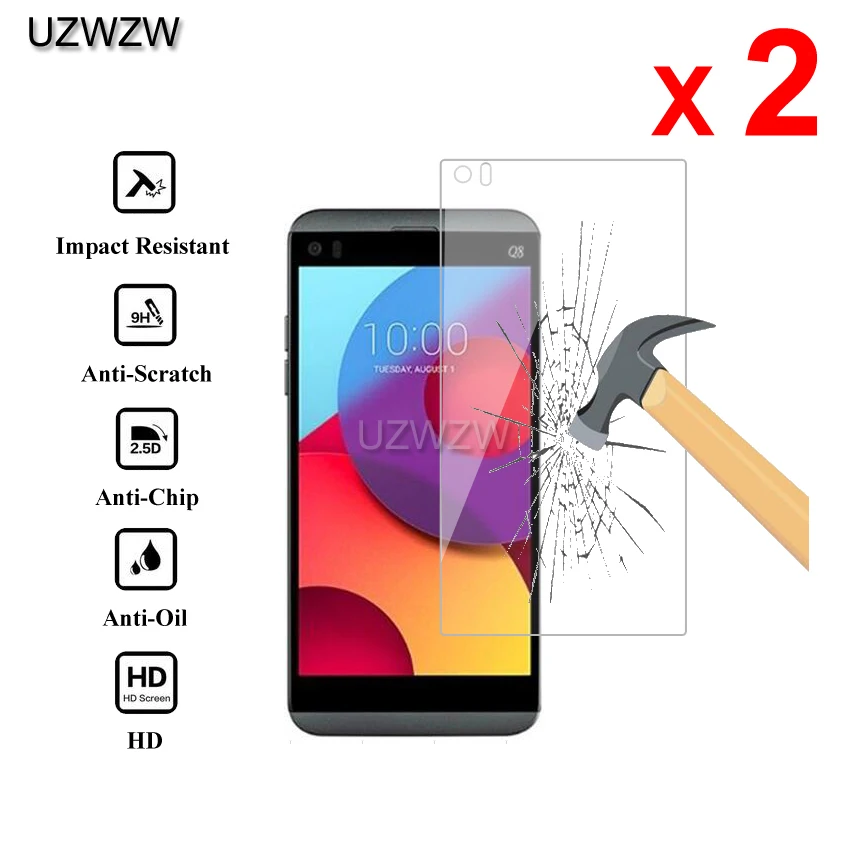 

2pcs For LG Q8 H970 5.2 inch 2.5D 9H Hardness Tempered Glass Protective Glass Film Screen Protector For LG Q8 Glass