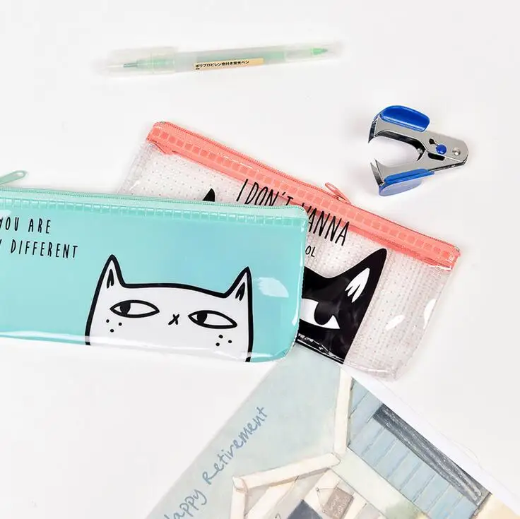 

B6 Funny Cat PVC File Bag Document Bag File Folder Stationery Filing Production