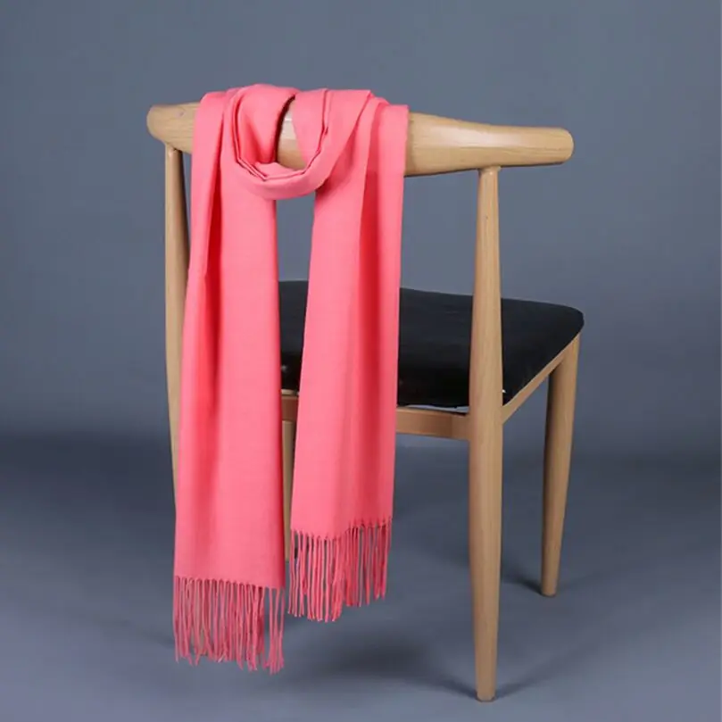 

2018 HOT sale boys girls Autumn Winter warm baby and parents scarf Imitation cashmere solid tassel shawl Beach scarf christmas