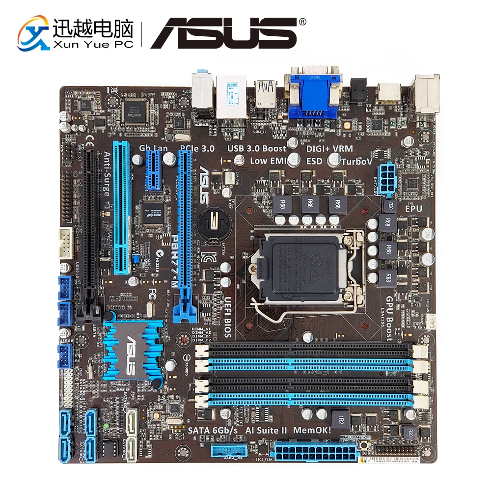 Asus P8H77-M Desktop Motherboard H77 Socket LGA 1155 i3 i5 i7 DDR3 32G SATA3 USB3.0 VGA DVI HDMI uATX цена Asus P8H77-M Desktop Motherboard H77 Socket LGA 1155 i3 i5 i7 DDR3 32G SATA3 USB3.0 VGA DVI HDMI uATX цены онлайн