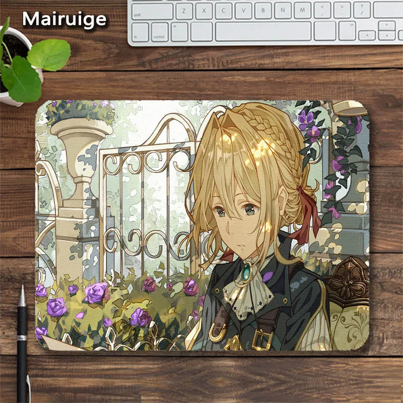 

Mairuige Anime Girls Violet Evergarden Comic Mousemat Small Size22x18cm Mousepad Gaming Mousemat Rubbe Mouse Pad Table Mat