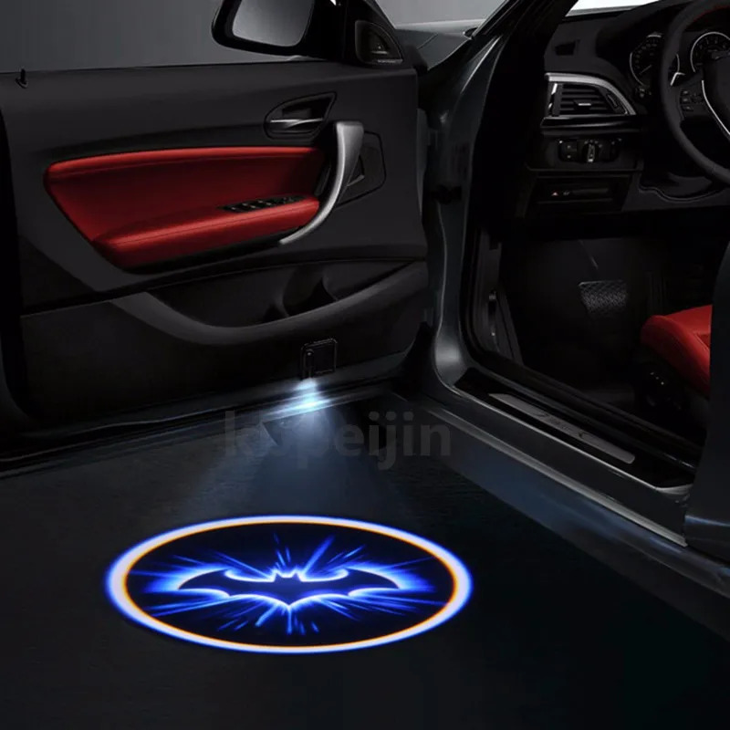 2PC Car styling LED Wireless Welcome Door Projector Logo Batman for saab key 9-3 9-5 emblem 93 evening dress 95 accessories | Автомобили и