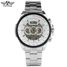 Silver Stainless Steel Band Skeleton Mechanical Watch for Men Fashion Automatic-self-winding Watches for Male Hollow Dial Watch Silver Stainless Steel Band Skeleton Mechanical Watch for Men Fashion Automatic-self-winding Watches for Male Hollow Dial Watch