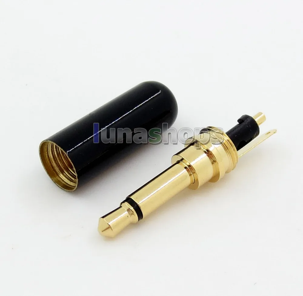 LN005845 Mono Straight 3 5mm 2 poles Male phono DIY Solder Adapter For Headphone Headset cable