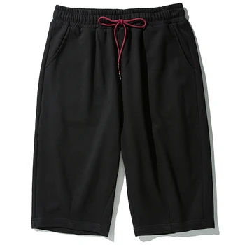 

Cropped Trousers Summer Casual Shorts Men Cottonlong Sweat Shorts Japenese Streetwear Men's Shorts with Pocket Mens Clothing