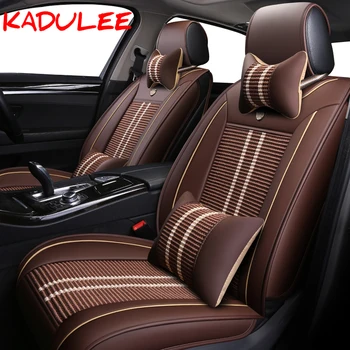 

KADULEE ice silk car seat cover for volkswagen passat b5 b5.5 b6 b7 b8 polo 6r tiguan touareg auto accessories car-styling