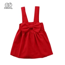 Детский однотонный Бант бабочка принцесса комбинезон для вечеринки подвесная одежда 2-6Y