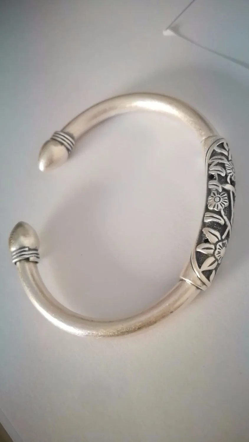 

S990 sterling silver flower ladies bracelet