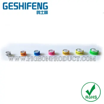 

1100pc custom 7MM-14MM free shipping SHORT Aluminium with Plastic Pigeon Ring NEW