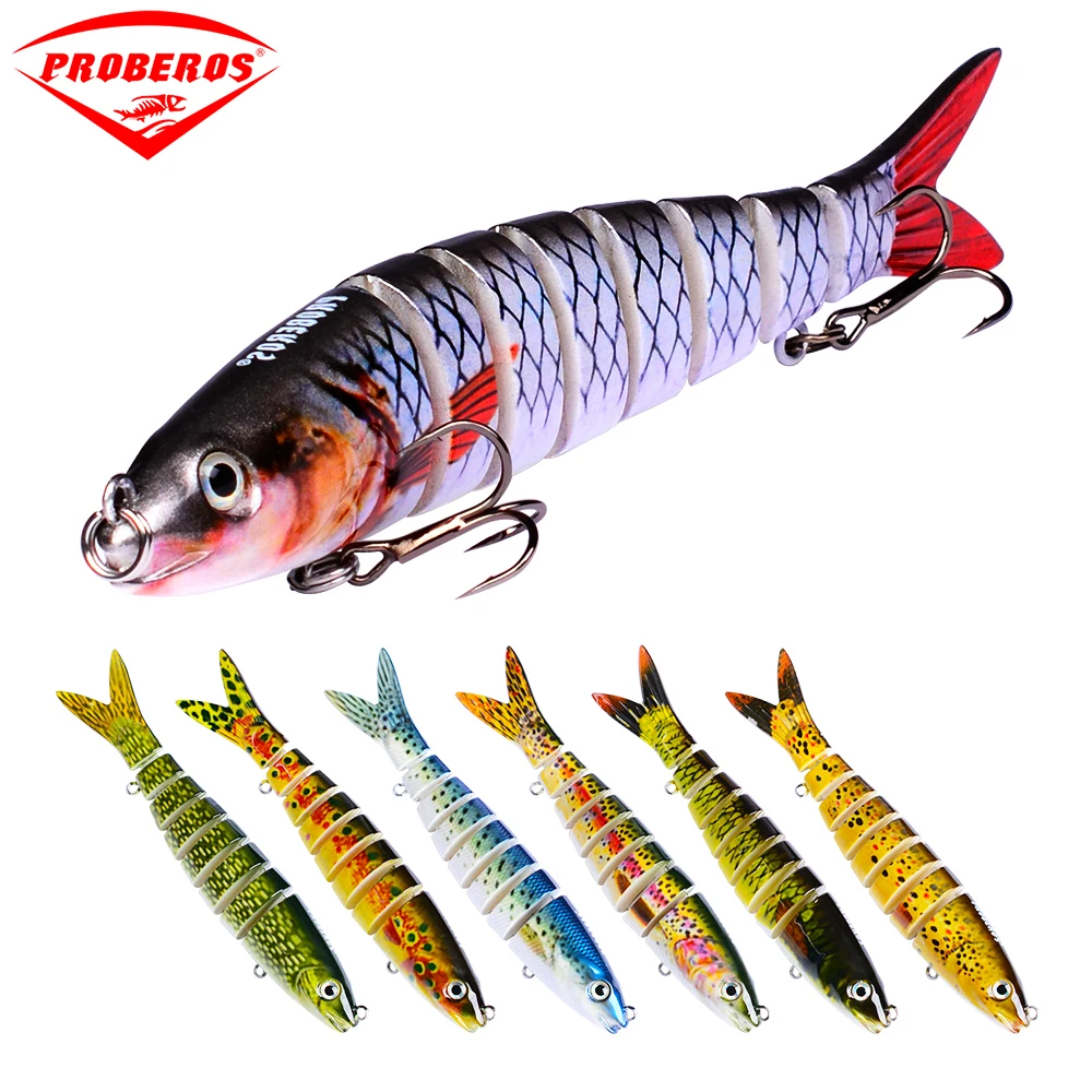 10 шт. Новый 8 секций PRO BEROS рыболовные приманки 0 695 унц.-19 71 г/13 28 см-5 23&quot swimbait 6 # крюк