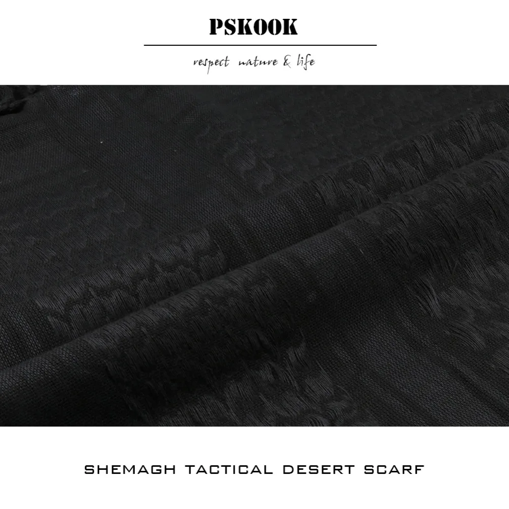 PSKOOK 100% хлопок Shemagh тактическая Женская Арабская накидка Tessel 110x110 см оптовая