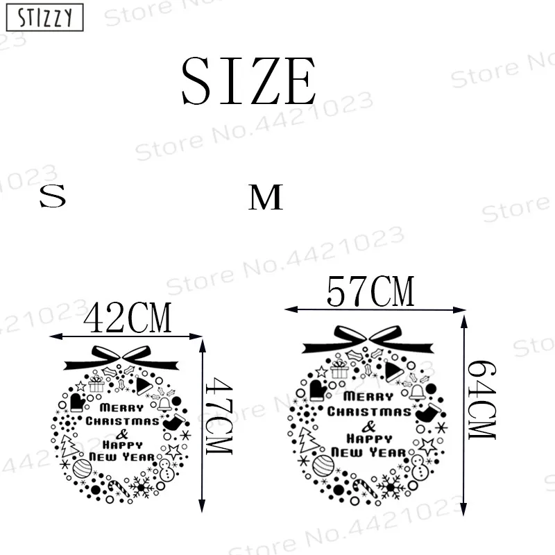 Stizzy Наклейка на стену Рождество круг современные настенные наклейки Современные дерево окна Декор для дома, магазина интерьер плакат с изображением двери B189