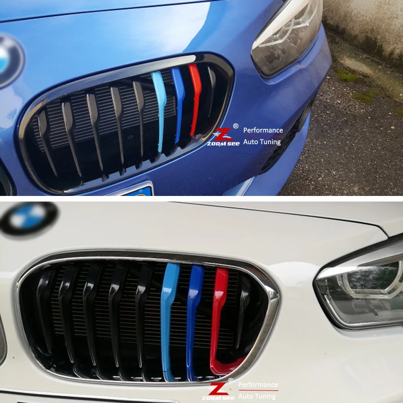 Striscia Rivestimento Griglia Anteriore Per BMW 1 Series - Accessorio Esterno Tricolore 3D - Foto 7