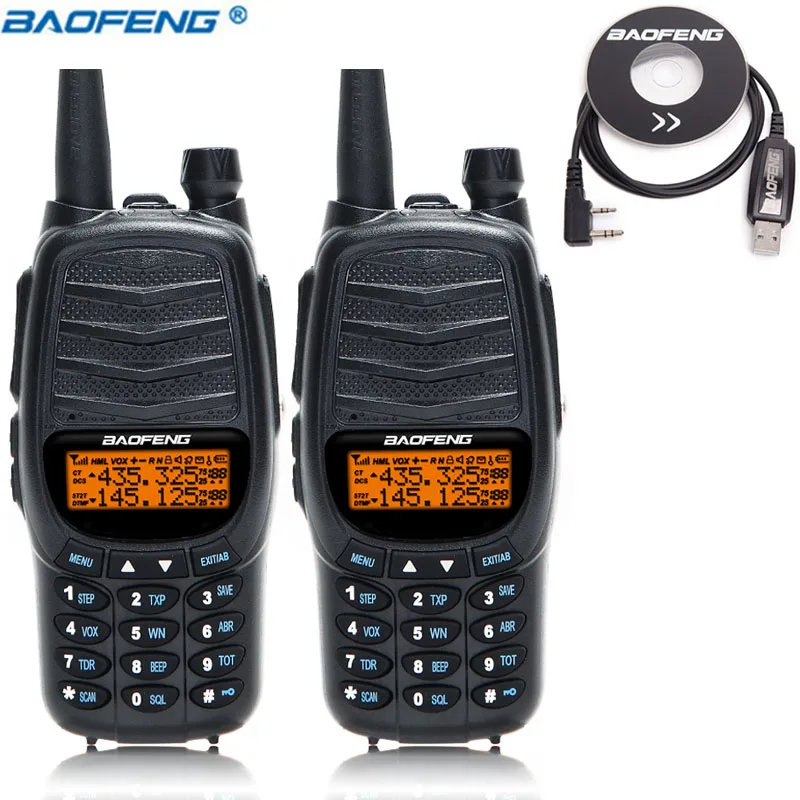 

2Pcs Baofeng UV-X9 Plus 10Watts High Power Dual PTT Dual Band VHF UHF Walkie Talkie 2800mAh 10KM Long Range Ham Portable Radio