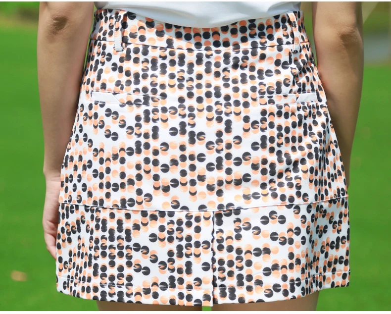 Женская Спортивная юбка для гольфа с принтом в горошек, Двухслойная юбка трапециевидной формы, одежда для гольфа, женская короткая юбка высокого качества