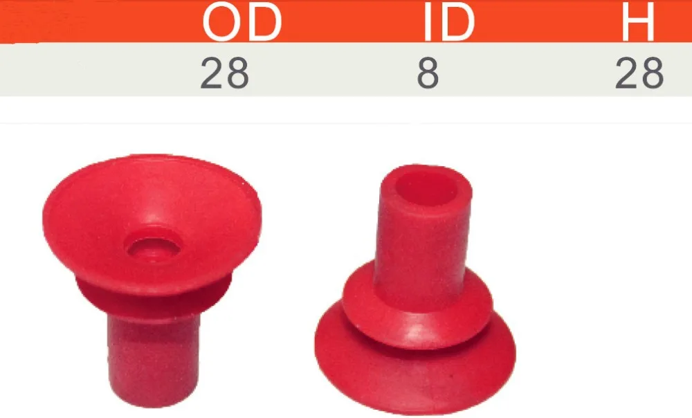 

200 piece spare part of printing machine rubber sucker for printing machine OD 28ID8 height 28good quality