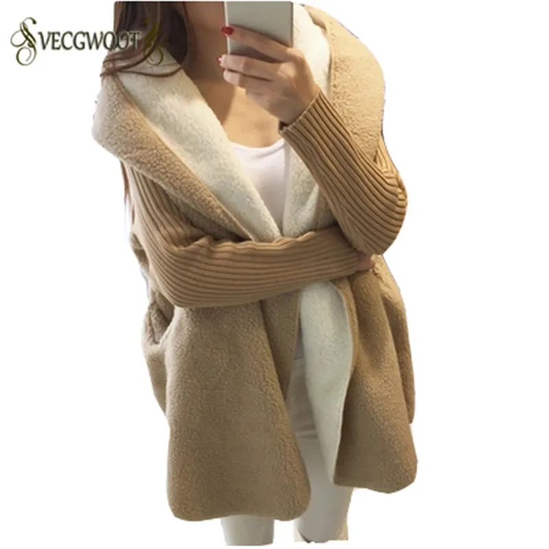 Осенне-зимний женский свитер с капюшоном пальто 2020 новинка большой размер