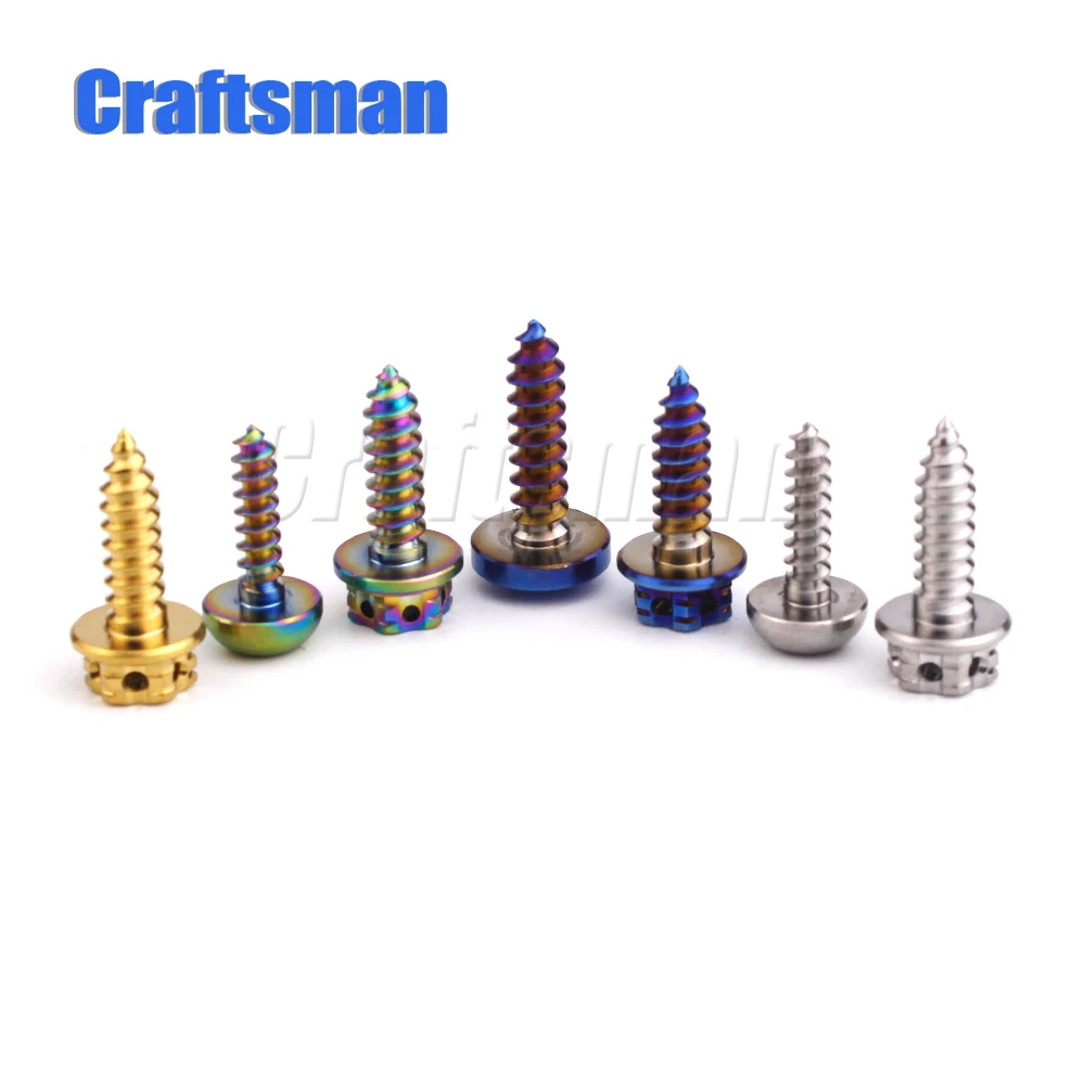 Craftsman titanium Ti M4x17 M5x17 6x17 5x20 мм самонарезающая Кнопка Torx фланцевый болт с головкой