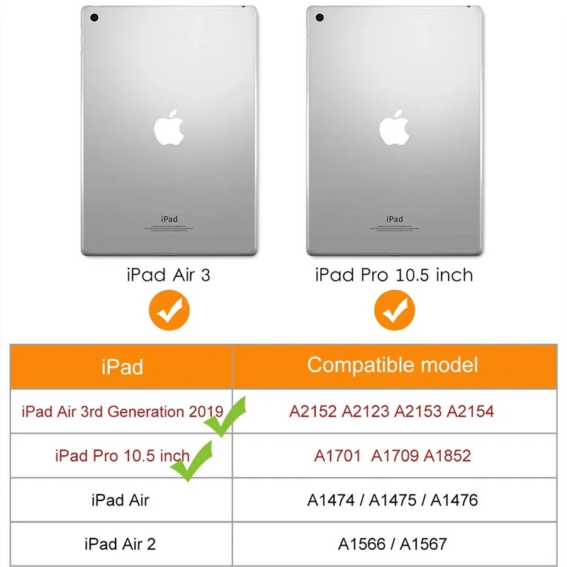 Вращающийся на 360 градусов умный чехол для iPad Pro 10 5 жесткая задняя крышка Air 3 2019/ 2017
