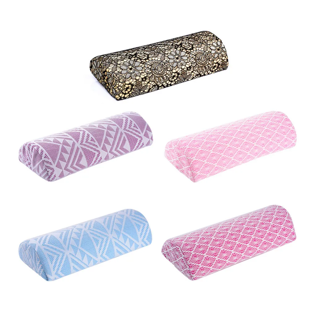 Hot Sale 1 PC Lace Hand Pillow Soft Hand Cushion Rest Pillow Manicure Care Nail Art Tools Design Column Semicircular Nail Salon