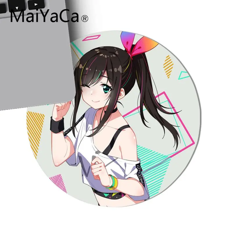 Maiyaca kizuna ai render аниме девушка DIY дизайн игры круглый коврик для мыши игровая