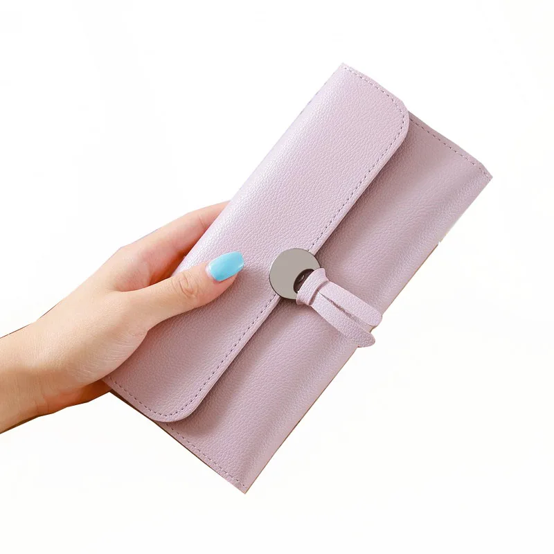 

2019 Fashion Women Wallets High Quality Joker wallet PU Leather Women's Long Purse Wallet Lady Hasp Clutch Female Card Holder