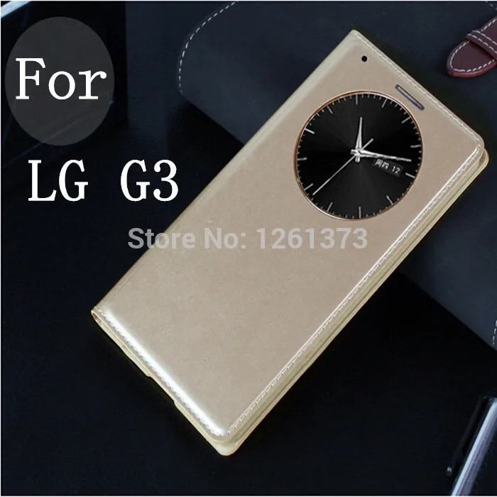 

Auto Wake up/sleep function Smart view Cover for LG G3 D850 D851 D855 Flip Leather Window Case back cover