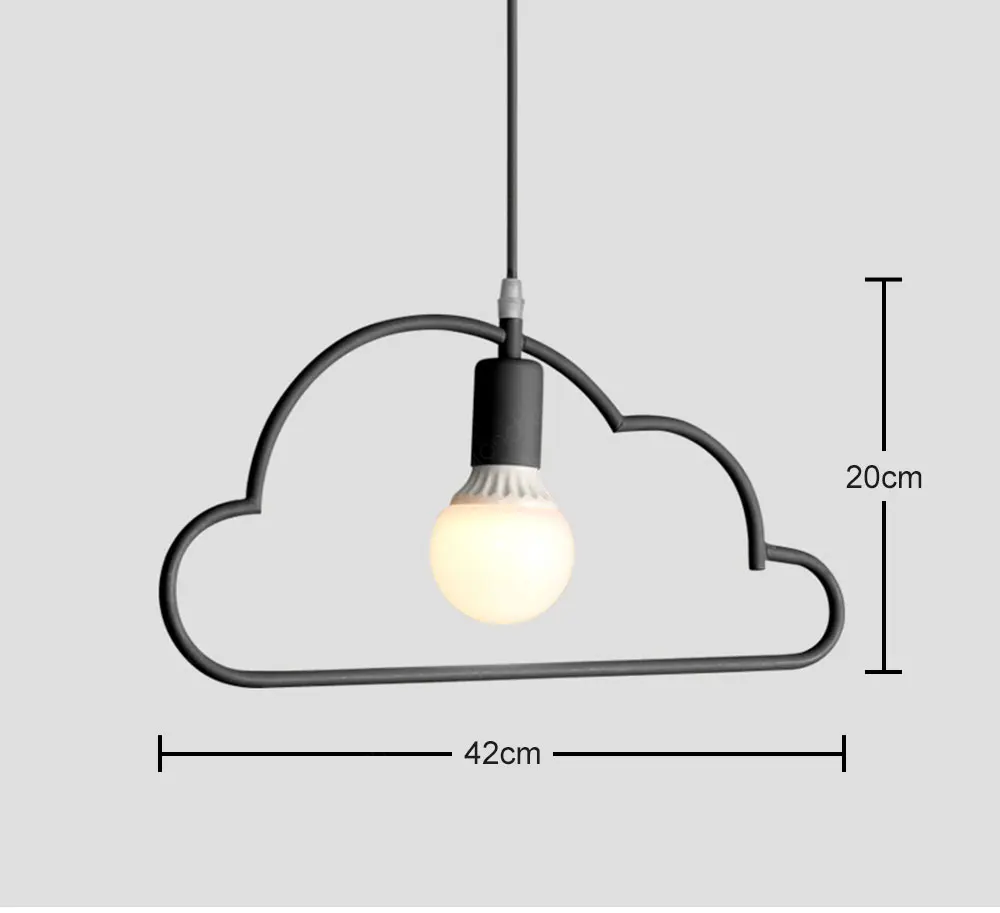 Скандинавские облака форма подвесные светильники Современная Детская комната Декор Подвесная лампа для дома Кафе Кухня мультфильм спальня светильники