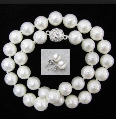 

AAA 10mm Genuine White South Sea Shell Pearl Necklace 9.99+earring(gift).jpg