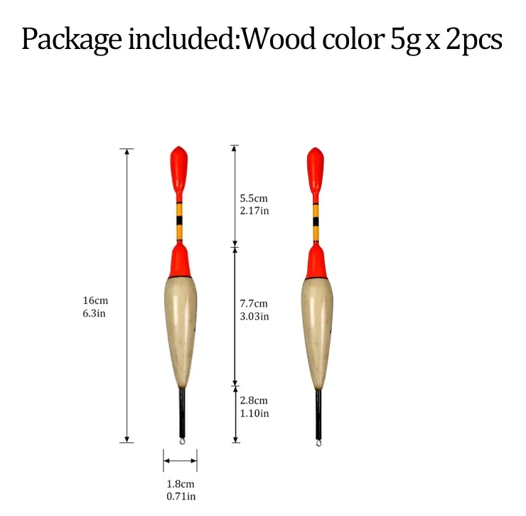 2 шт. пробкового дерева поплавок 5 г 10 г 15 г рыболовные поплавок дерево синий скольжения поплавок установки рыболовные аксессуары - Цвет: 2pcs 5g wood