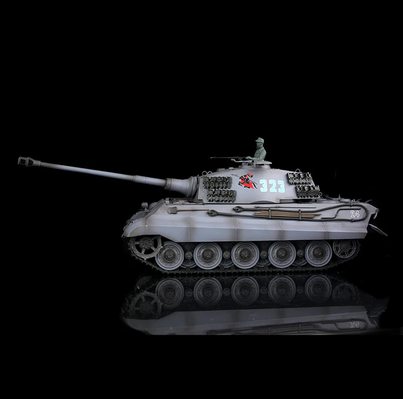 

Gray HengLong 1/16 Scale German King Tiger RTR RC Tank Model Plastic Version 3888A TH00089