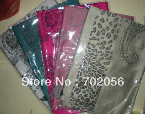 

Womens Leopard flower Scarf wrap shawl Scarves 9PCS/LOT #2444