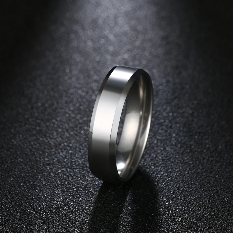 

DOTIFI 316L Stainless Steel Rings For Women 6mm Shiny Polished Ring Comfort Engagement Wedding Ring Jewelry