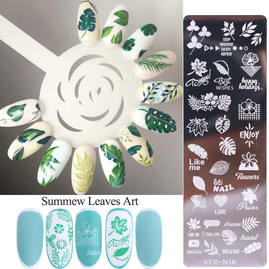 New Nail Stamping Plates Stencils Manicure Templates Flowers Lace Geometric Designs Nail Art Polish Tools