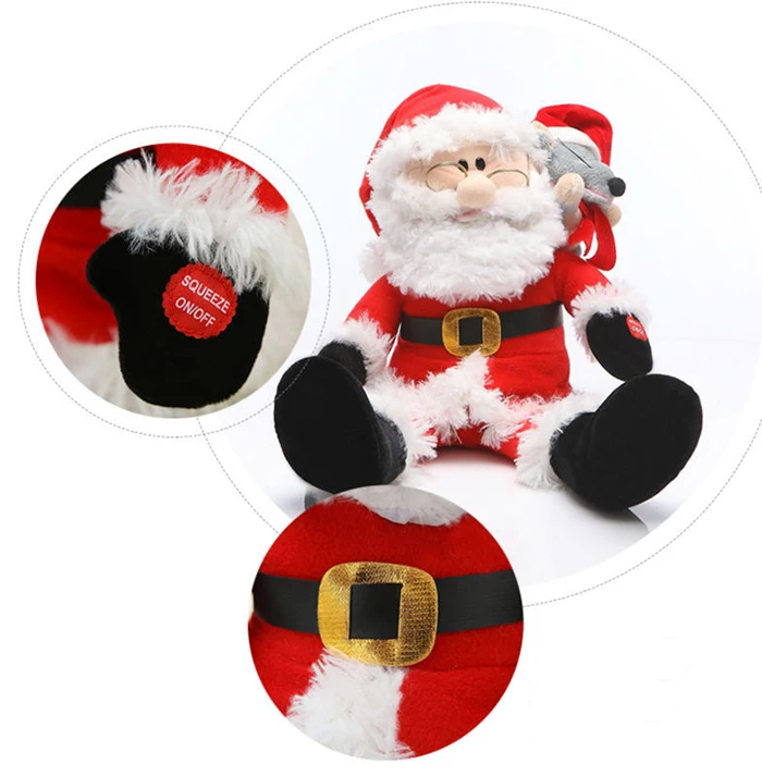 Brinquedos de Pelúcia Animais de Pelúcia Eletrônicos para Crianças Tiara do Bebê Falando Cantando Papai Noel Meninas Meninos 5 pelúcia animais de pelúcia eletrônicos para crianças meninas meninos tiara do bebê