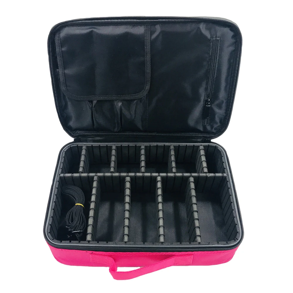 

Funatom Large Capacity Multi-layer Cosmetic Bag Professional Multifunction Women Makeup Box Portable Toiletries Shoulder Cas