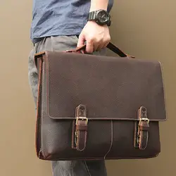 Новое поступление, винтажная кожаная мужская сумка-мессенджер Crazy Horse, сумка для ноутбука, деловой Повседневный стиль, портфель, сумки
