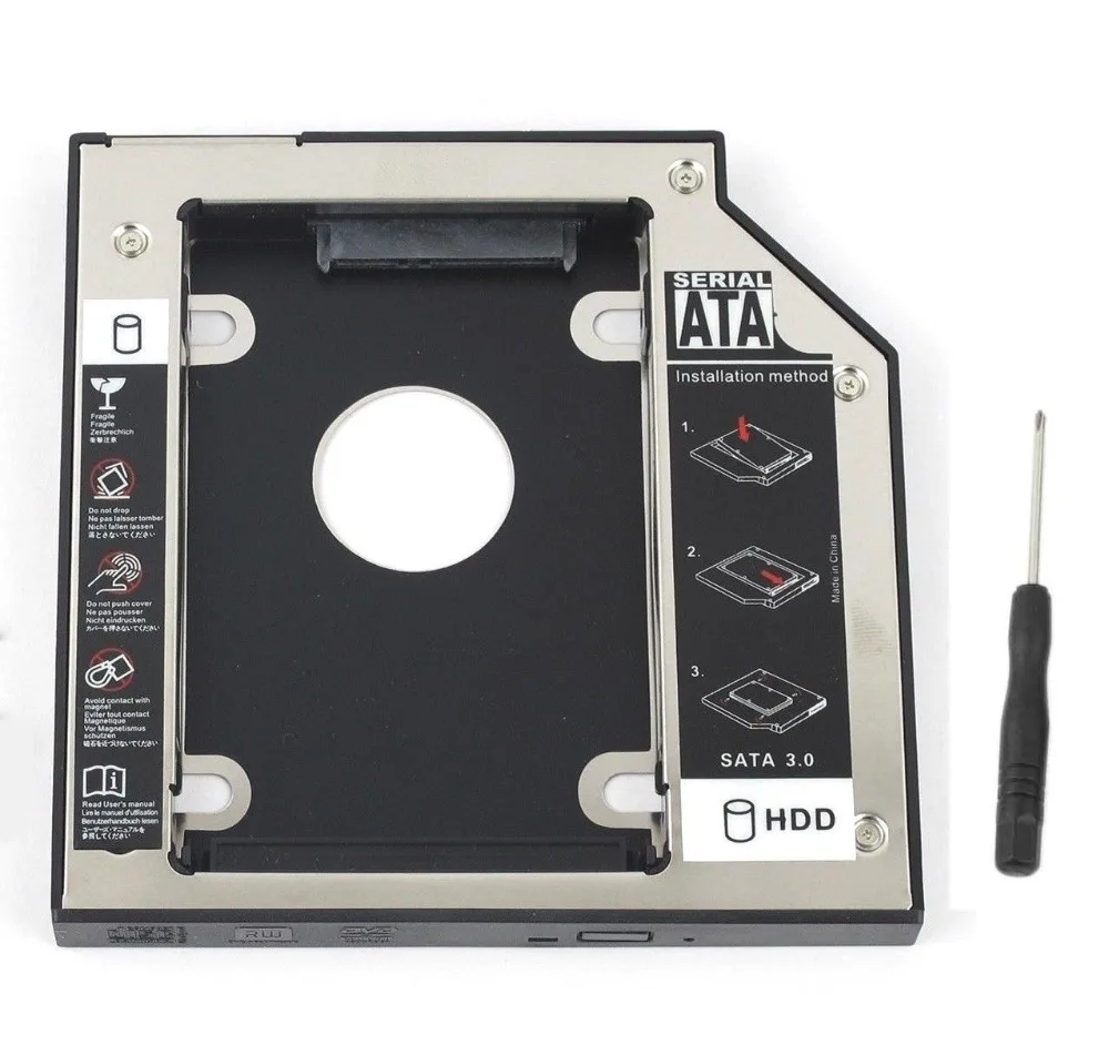 Новый жесткий диск WZSM 9 5 мм SATA 2nd SSD HDD Caddy для Dell Latitude E6400 E6500 E6410 E6510 M4400 M4500