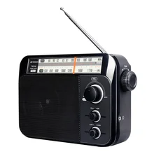 Retekess TR604 AM/FM радио Светодиодный индикатор для пожилых людей два диапазона радио портативная ручка батарея питание от сети переменного тока встроенный динамик