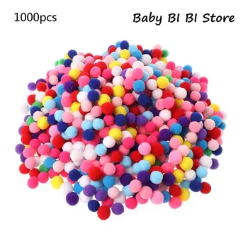 

1000PCS/2000PCS 12mm Mini Fluffy Soft Pom Poms Pompoms Ball Handmade Kids Toys DIY Sewing Craft Supplies Mixed Color