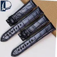 Pesno Suitable for CORUM Alligator Leather Bamboo Texture Watch Accessories Men Watch Strap Black 20mm Leather Watch Band
