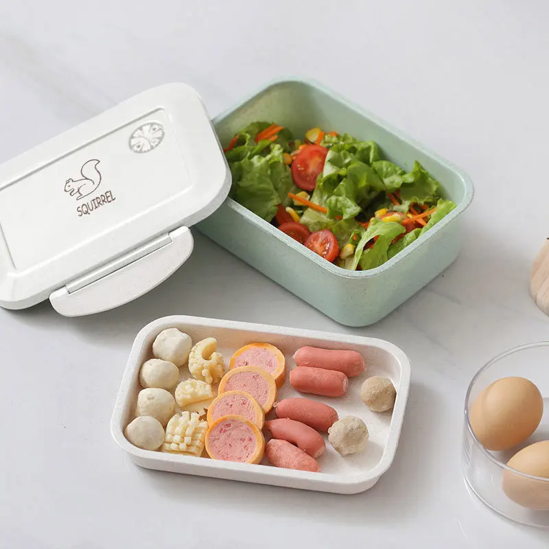 Hot Lunch Box Kids Bento Box Lunch Plastic Layering Japanese style